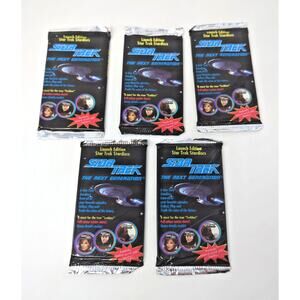 lot 5 Star Trek Next Generation Stardiscs Pogs vintage sealed pack pog milk caps